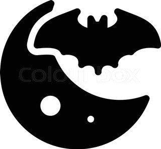 320x297 Bat Vampire On Background Of The Moon Stock Vector Colourbox