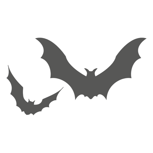 512x512 Two Flying Bats Silhouette