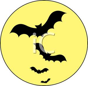 300x293 Of Bats Flying In Front Of The Full Moon