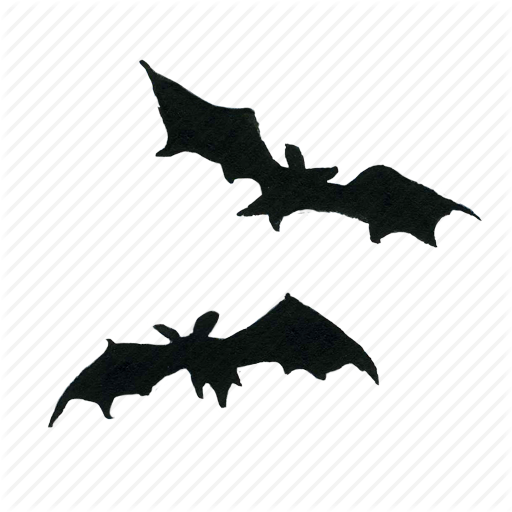 512x512 Bat, Bats, Fly, Flying, Halloween, Scary, Silhouette, Spooky, Wing