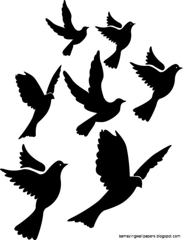 612x800 Flying Bird Silhouette Tattoo Stencil Amazing Wallpapers