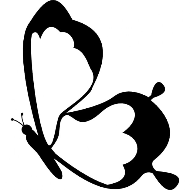 Flying Butterfly Silhouette at GetDrawings | Free download