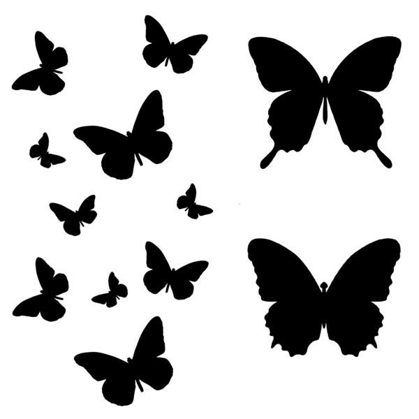 Flying Butterfly Silhouette At Getdrawings 704