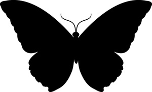 300x182 Butterfly Silhouette Vector Free