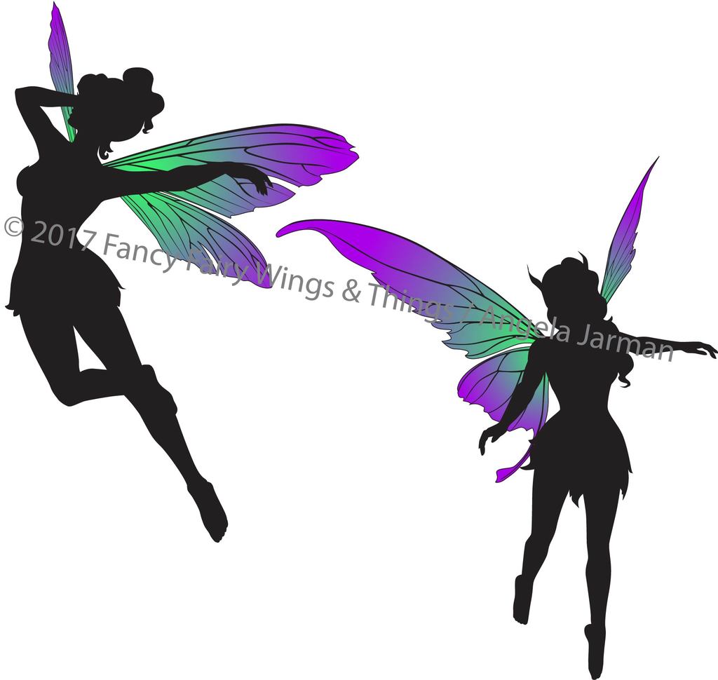 1024x970 Flying Fairies Silhouettes Clip Art Vector Art