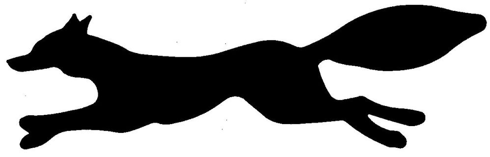 998x320 Pink Fox Silhouette Clip