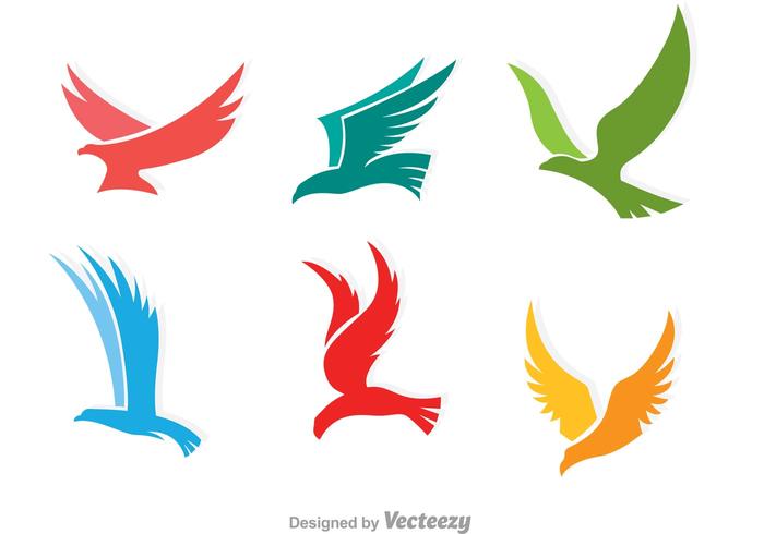 700x490 Colorful Flying Hawk Logo