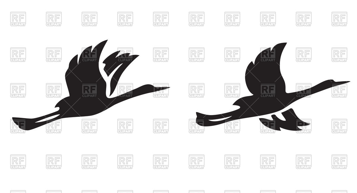 1200x649 Black Silhouettes Of Flying Birds Royalty Free Vector Clip Art