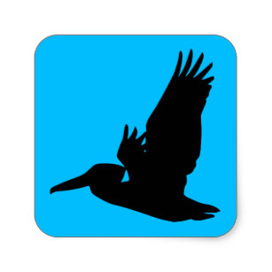 307x307 Pelican Silhouette Stickers Zazzle