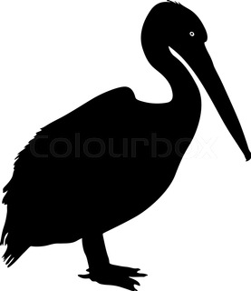 277x320 Silhouette Of Pelican Stock Vector Colourbox