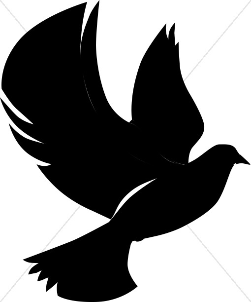 510x612 Flying Dove In Silhouette Dove Clipart