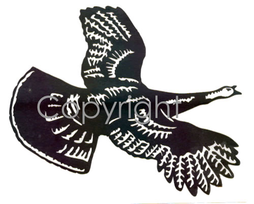 500x401 Flying Turkey Decal