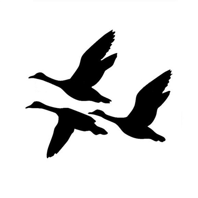 640x640 Ducks Flying Car Sticker Decals Creative Decorative Bird Hunting
