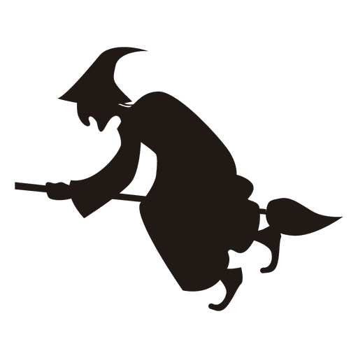 512x512 Halloween Witch Silhouette Flying