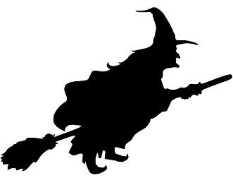 331x252 Flying Witch Wall Graphic Halloween Decor Flying