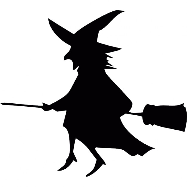626x626 Flying Halloween Witch On A Broom Icons Free Download