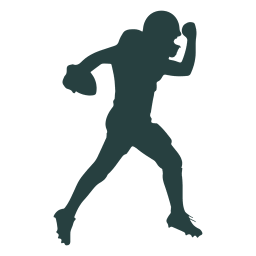 512x512 American Football Player Throwing Ball Silhouette