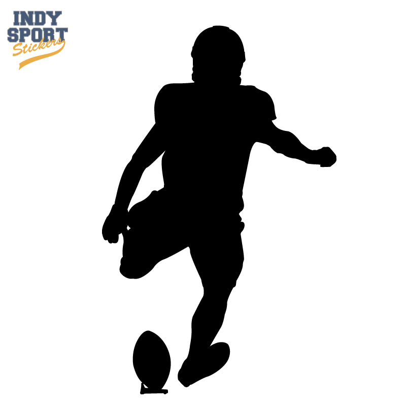800x800 Football Player Place Kicking Silhouette