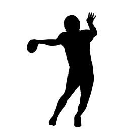 270x270 Football Quarterback Silhouette Stencil Free Stencil Gallery
