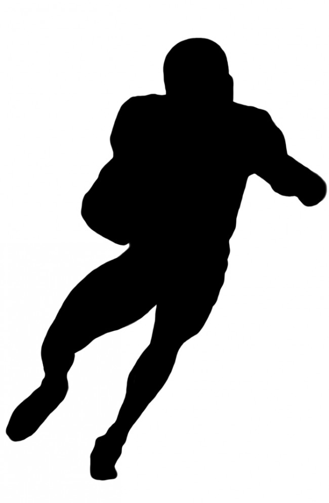 650x993 Football Player Clipart 2 Football Player Clip Art Black Image