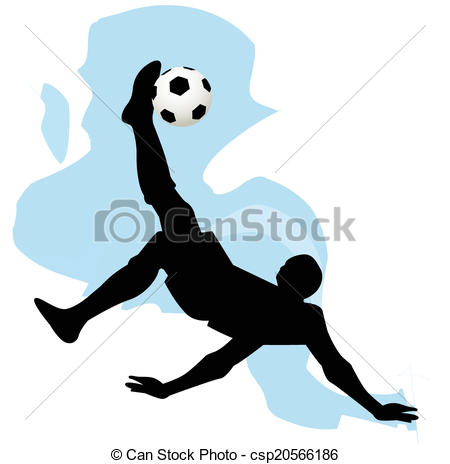 450x464 Football Player Silhouette. Football Player On The White Vector