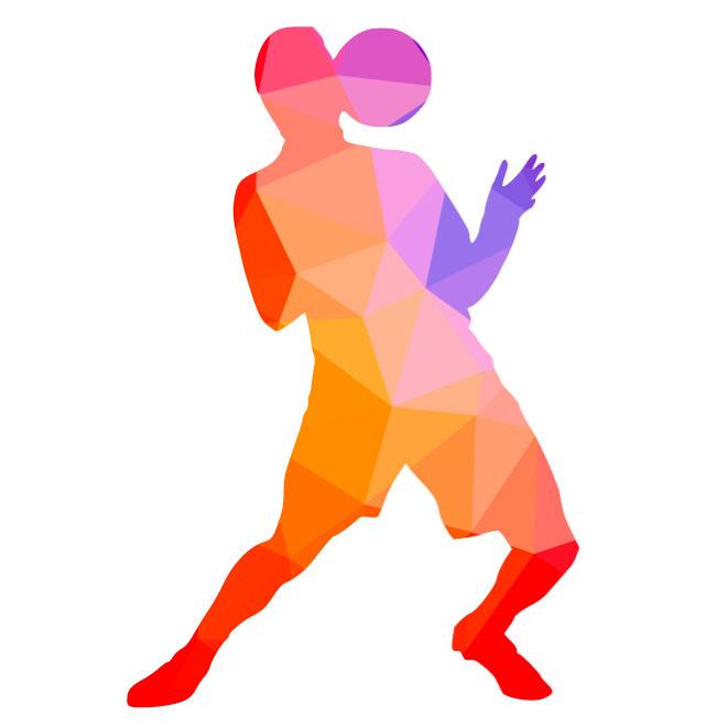 660x660 Footballer Vector Silhouette