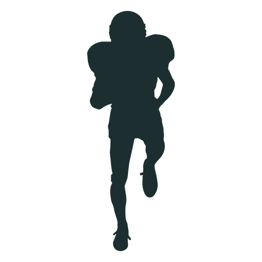 512x512 Running American Football Player Silhouette