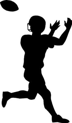 236x404 American Football Player Silhouette Black Vinyl Art Wall Decal