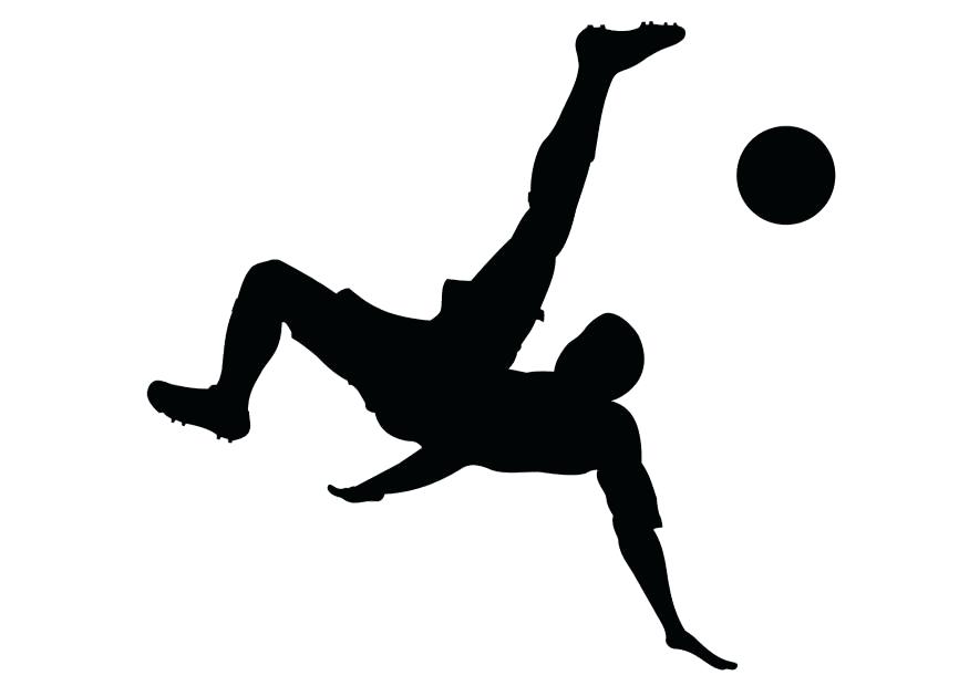 875x620 Soccer Silhouette Vector Football Player With Ball Stock And Free