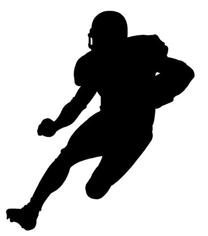 423x480 Running Back Silhouette 2 Decal Sticker