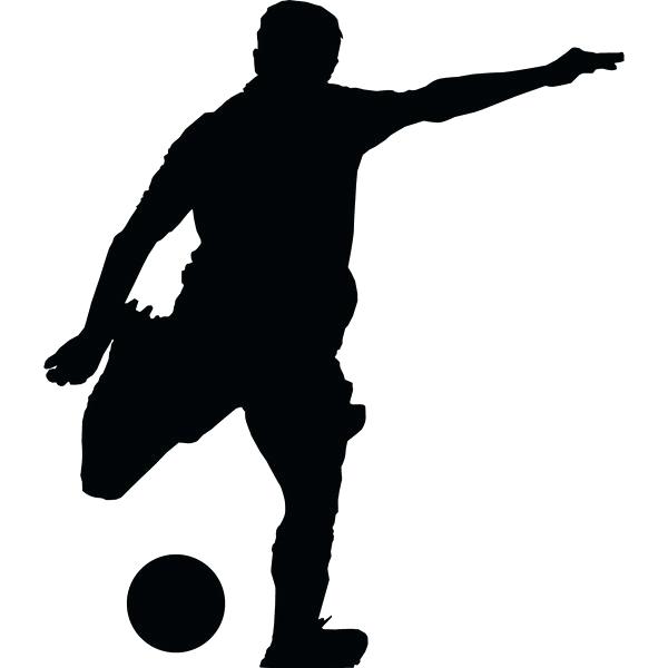600x600 Football Player Silhouette Wall Decal