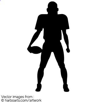 335x355 Download American Football Player Silhouette