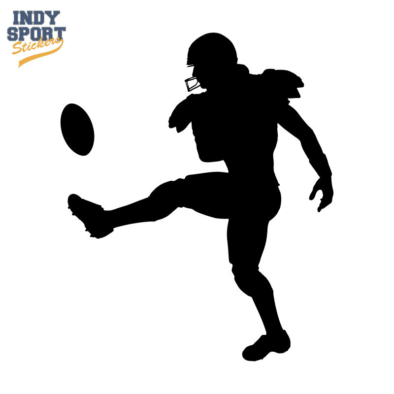 800x800 Football Player Punting Silhouette