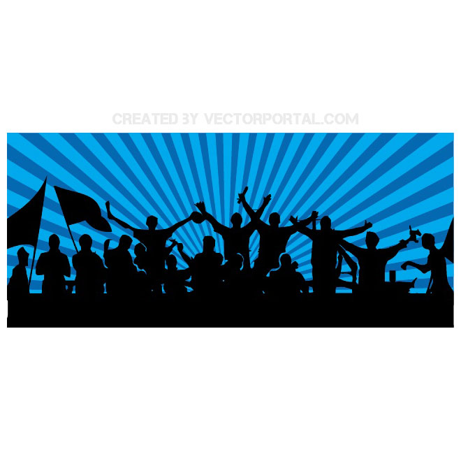 660x660 Football Fans Vector Banner