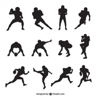 340x340 Football Silhouette Vectors Download Free Vector Art