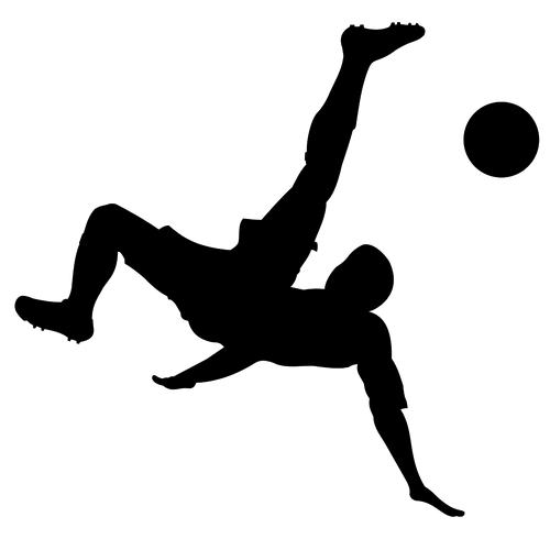 500x500 Man Playing Football Silhouette Vector Image Public Domain Vectors