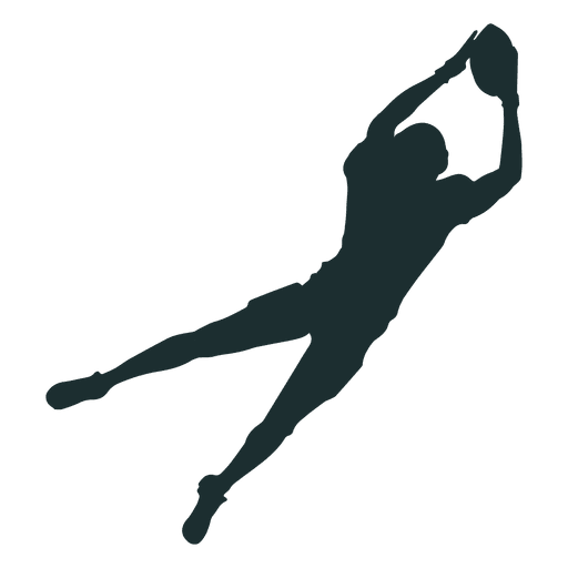 512x512 American Football Player Catch Silhouette