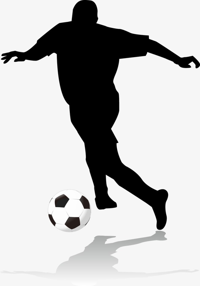 650x930 Football Silhouette Figures, Vector Material, Football, Silhouette