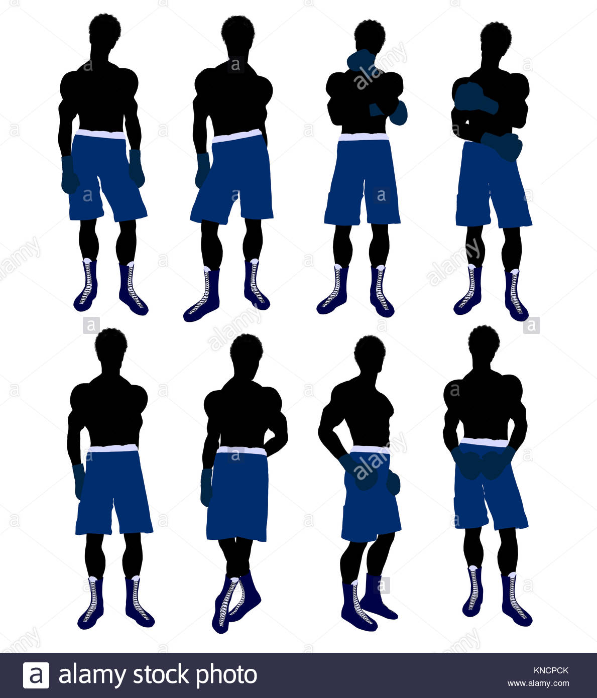1189x1390fricanmerican Male Boxingrt Illustration Silhouette On