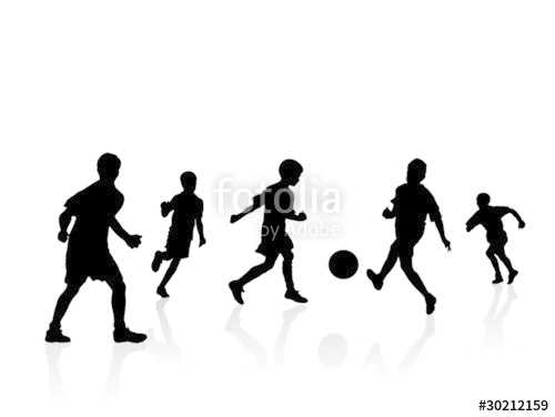 500x376 Boys Soccer Players Silhouette Stock Image And Royalty Free
