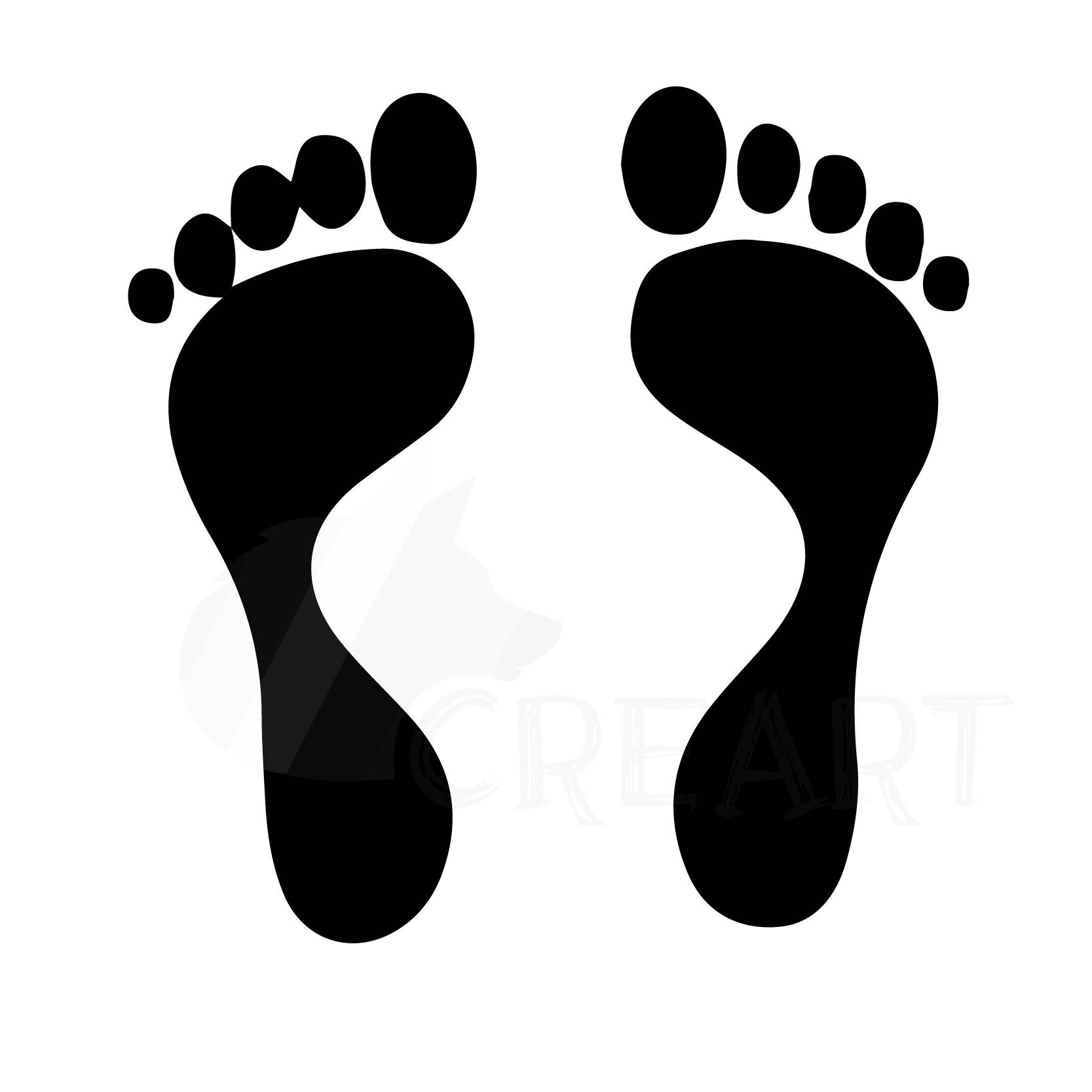 1667x1667 Footprint And Handprint Clipart Pack, Human Footprints, Instant
