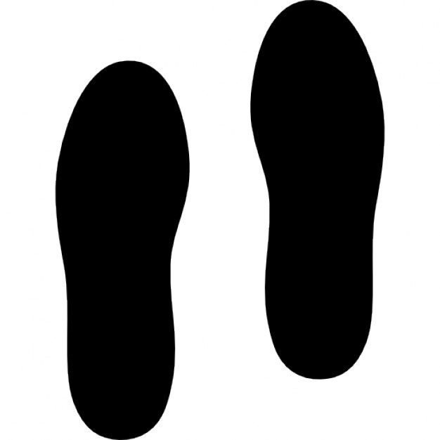 626x626 Footprint Of Shoes Silhouette Icons Free Download