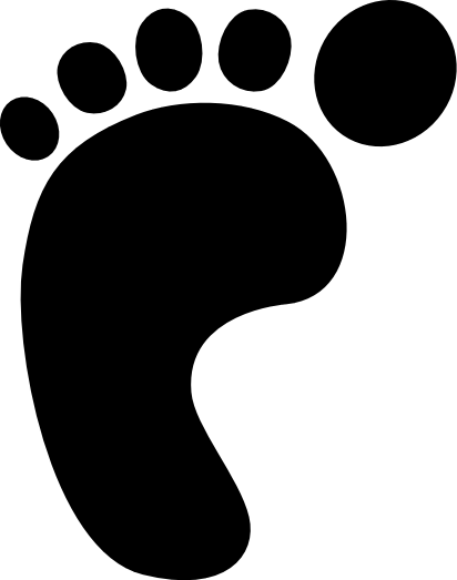 412x523 Free Foot Silhouette Clipart
