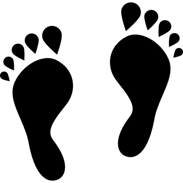 626x626 Human Footprints Shape Icons Free Download