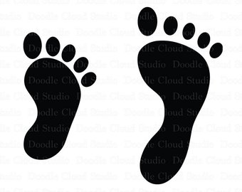 340x270 Baby Feet Silhouette Etsy