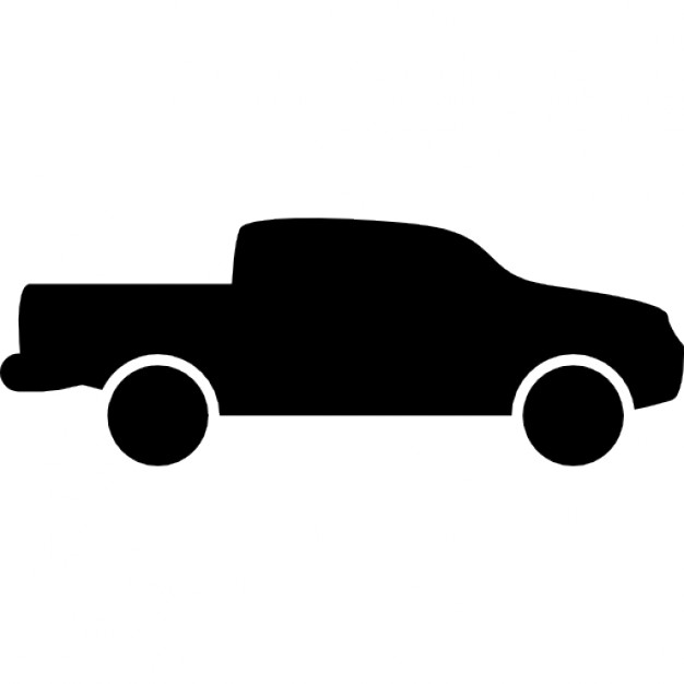 626x626 Pick Up Truck Side View Silhouette Icons Free Download