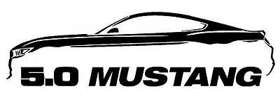 400x141 2005 9 Ford Mustang Coyote 5.0 Gt Outline Silhouette Art Wall