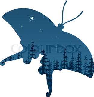 312x320 Landscape With Silhouette Of Forest