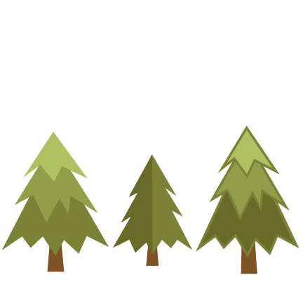 432x432 Pine Tree Silhouettes Clip Art