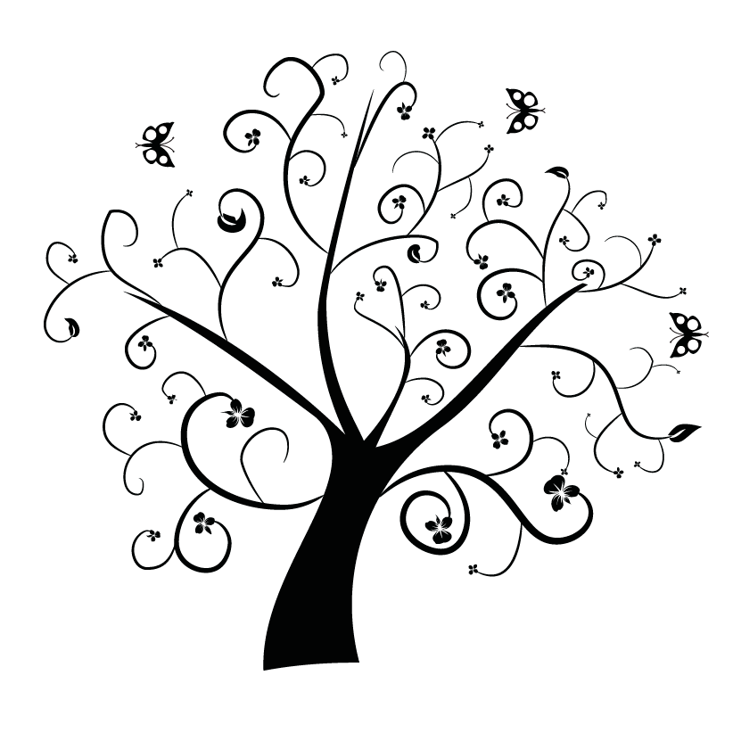 822x822 Tree Clipart Swirly